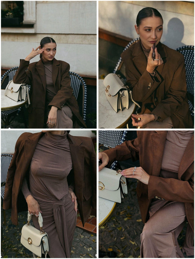 Komplet Natalia - torba bela in denarnica