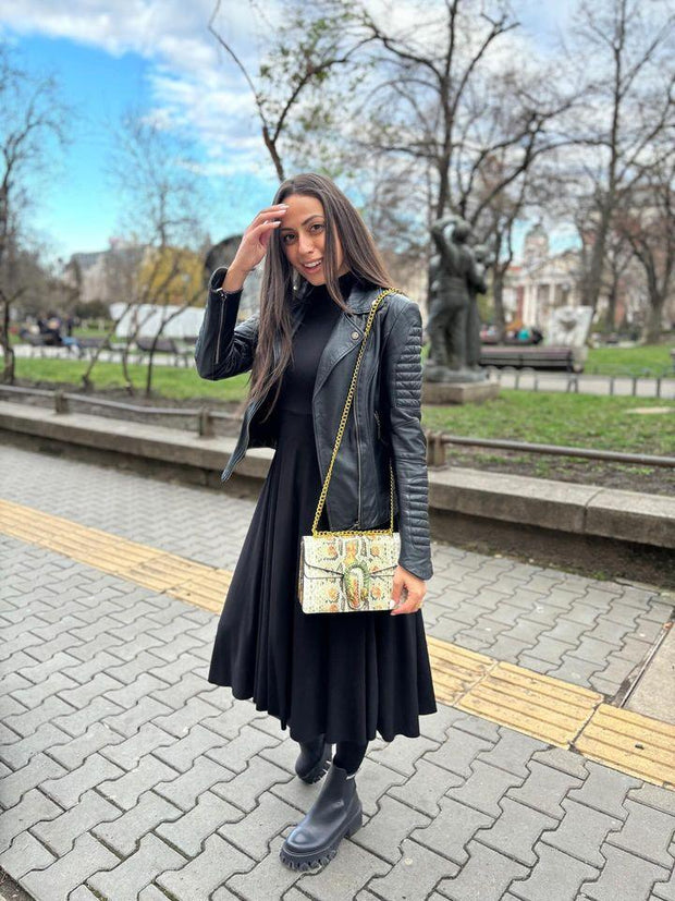 Večbarvna louise bež torba