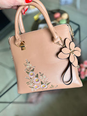 Rjava torba Elise Floral model