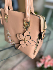 Rjava torba Elise Floral model