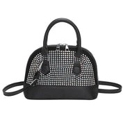 Črna / srebrna torba z Mauro Rhinestones