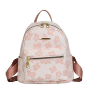 Mini Rucsac roz cu floricele Nadina - TIARA CONCEPT STORE