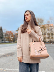 Rjava torba Elise Floral model