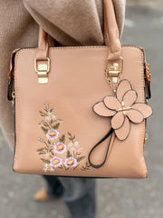 Rjava torba Elise Floral model