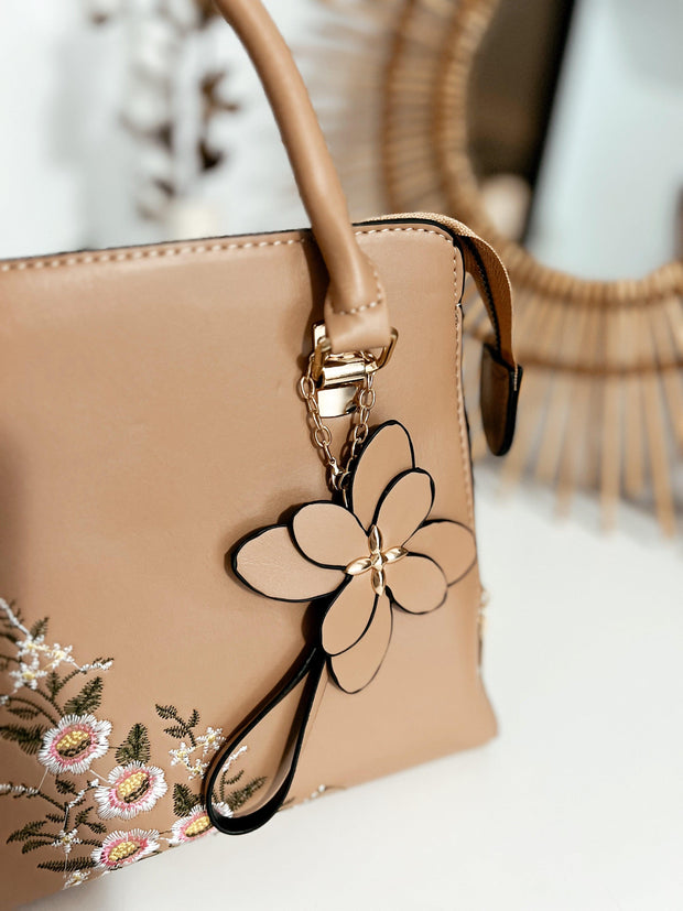 Rjava torba Elise Floral model