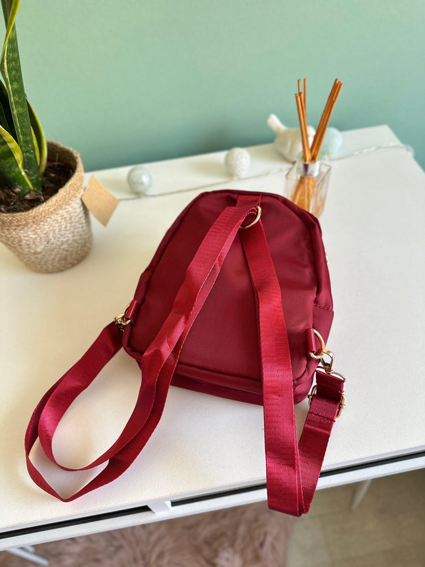 Mini Geanta & Rucsac rosu Ella - TIARA CONCEPT STORE