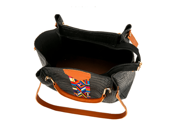 Set torbe Lady Crocodile 4 v 1 Črna Katia
