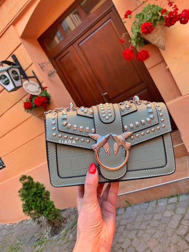 Geanta verde cu tinte Paloma - TIARA CONCEPT STORE