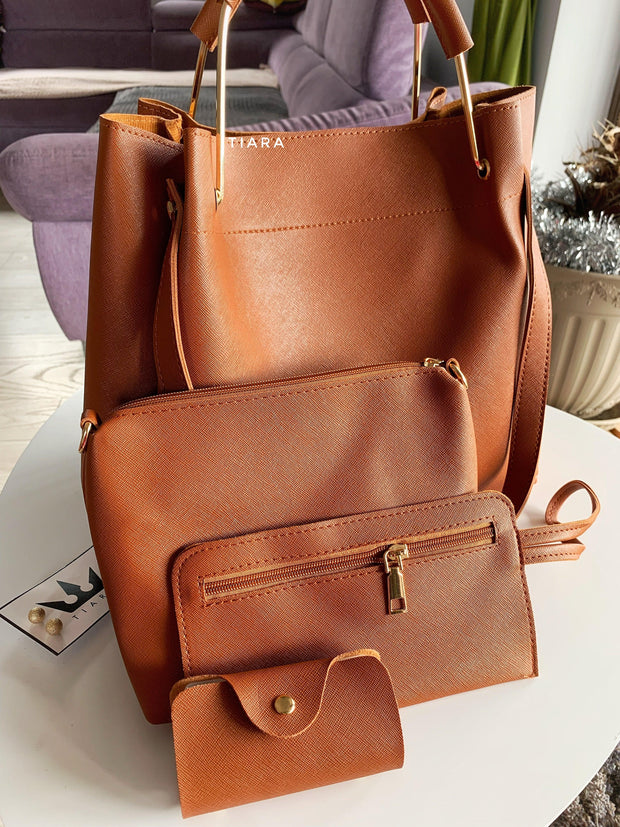 Set torbe Brown Selena 4 v 1